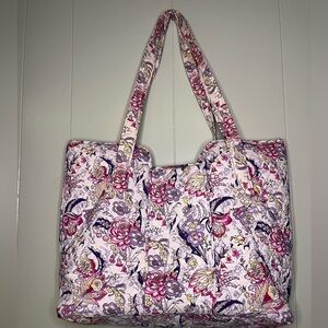 Floral Tote Bag - Pink and Purple